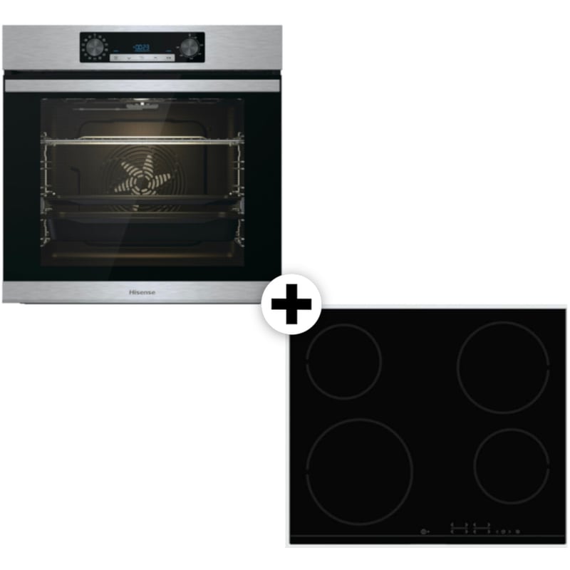 HISENSE BSA65226AX E6431X 77 Lt Eντοιχιζόμενο Σετ Φούρνος και Εστία Inox