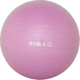 Μπάλα Γυμναστικής Amila Κατάλληλη για Pilates 1 kg 55 cm - Ροζ