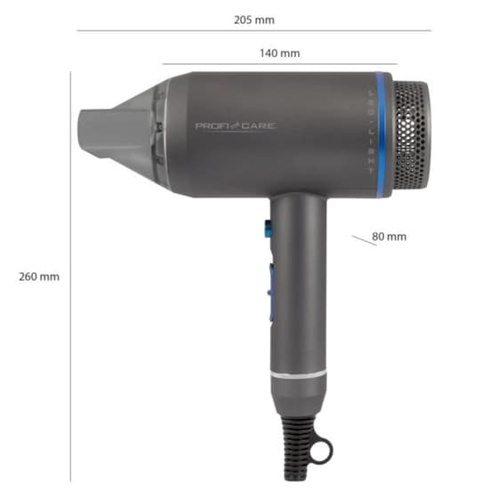 PROFICARE PC-HT 3082 Σεσουάρ Μαλλιών 1800 W Ανθρακί image 2