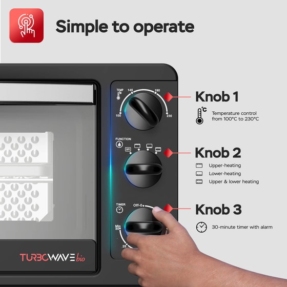 TURBOTRONIC TT-EV14 14 Lt Μαύρο Ηλεκτρικό Φουρνάκι image 9