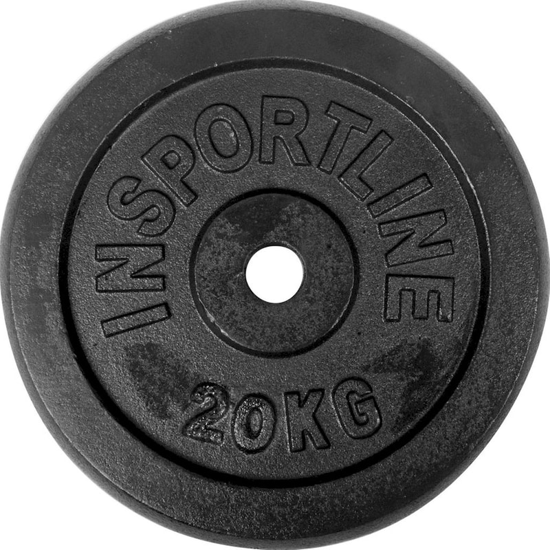 INSPORTLINE Δίσκος InSPORTline Castblack INS-747 20 kg για Μπάρα Ø30mm από Μαντέμι