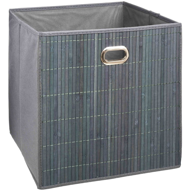 SPITISHOP Κουτί Αποθήκευσης F-V 155967b Bamboo 31x31cm - Γκρι