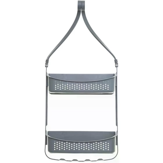 Ραφιέρα Μπάνιου Spitishop Πλαστική Διπλή 31.5x11x70cm - Γκρι image 2