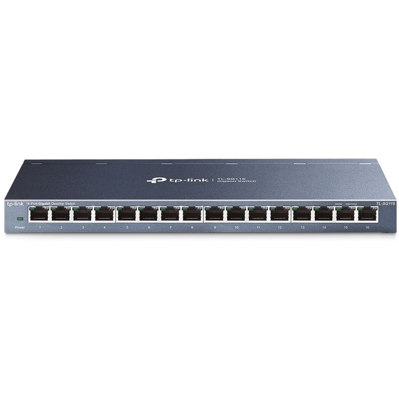 TP-Link TL-SG116 Network Switch Unmanaged L2 Gigabit Ethernet (1000 Mbps) 16-Port TP-LINK