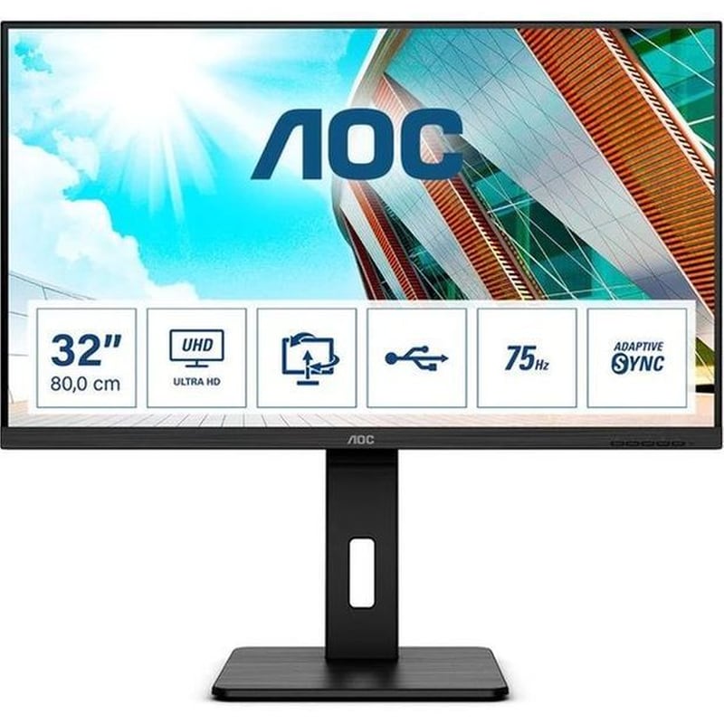 AOC AOC U32P2 Monitor 31.5 4K UHD VA Flat 60Hz 4ms