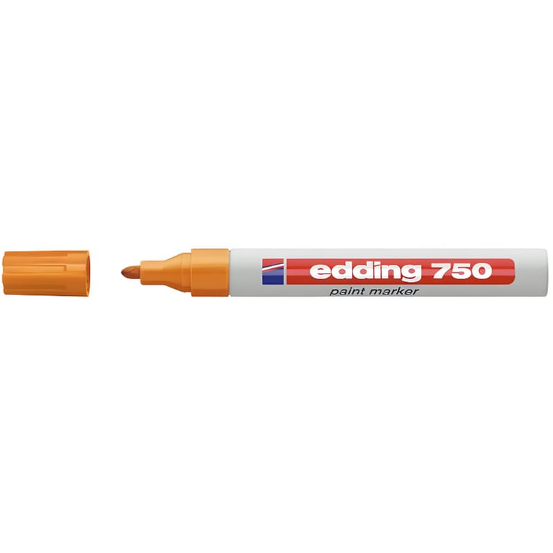 EDDING Μαρκαδόρος Ανεξίτηλος Edding 750 Λαδιού Πορτοκαλί 2.0 mm