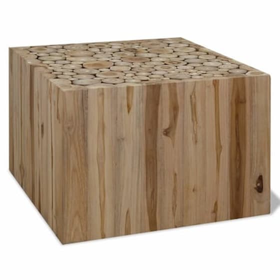 Τραπεζάκι Σαλονιού VidaXL από Ξύλο Teak 50x50x35cm - Καφέ image 0