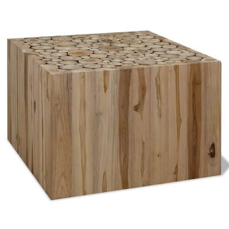 Τραπεζάκι Σαλονιού VidaXL από Ξύλο Teak 50x50x35cm - Καφέ VIDAXL