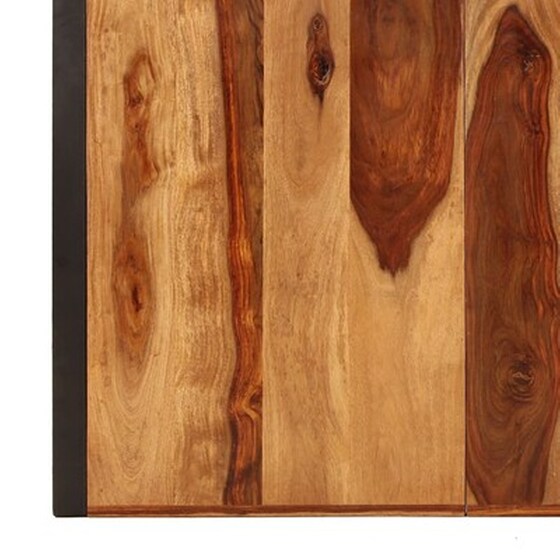 Τραπεζαρία Vidaxl από Μασίφ Ξύλο Sheesham 180x90x75 cm - Μαύρο/Καφέ image 5