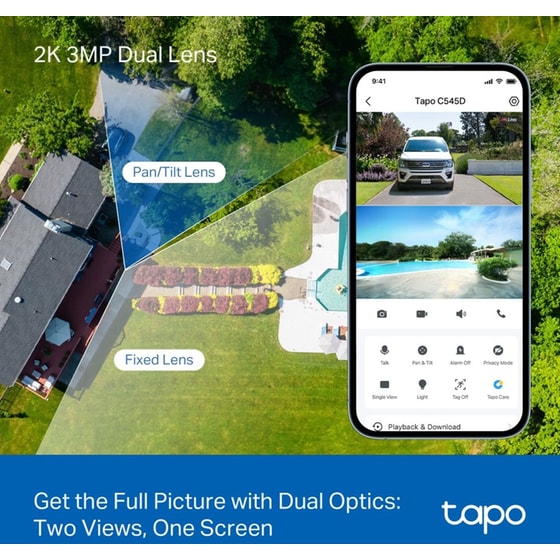 Ασύρματη IP Camera TP-Link Tapo C545D 2K με WiFi & Ανίχνευση κίνησης image 3