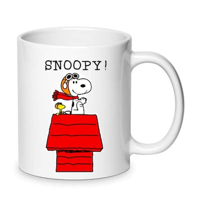 OEM Κούπα Snoopy No10 Κεραμική 330 ml - Λευκό