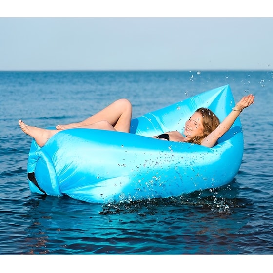 Φουσκωτός Καναπές Lazy Bag Μπλε 675gr image 2
