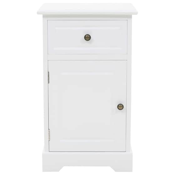 Κομοδίνο Vidaxl Από Mdf Και Ξύλο Πεύκου 35x32x59 cm - Λευκό image 2