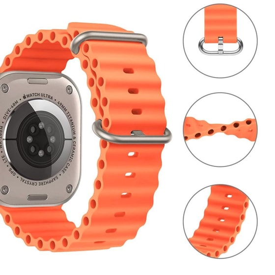 Λουράκι Tech-Protect Σιλικόνης για Apple Watch 49mm - Πορτοκαλί image 2