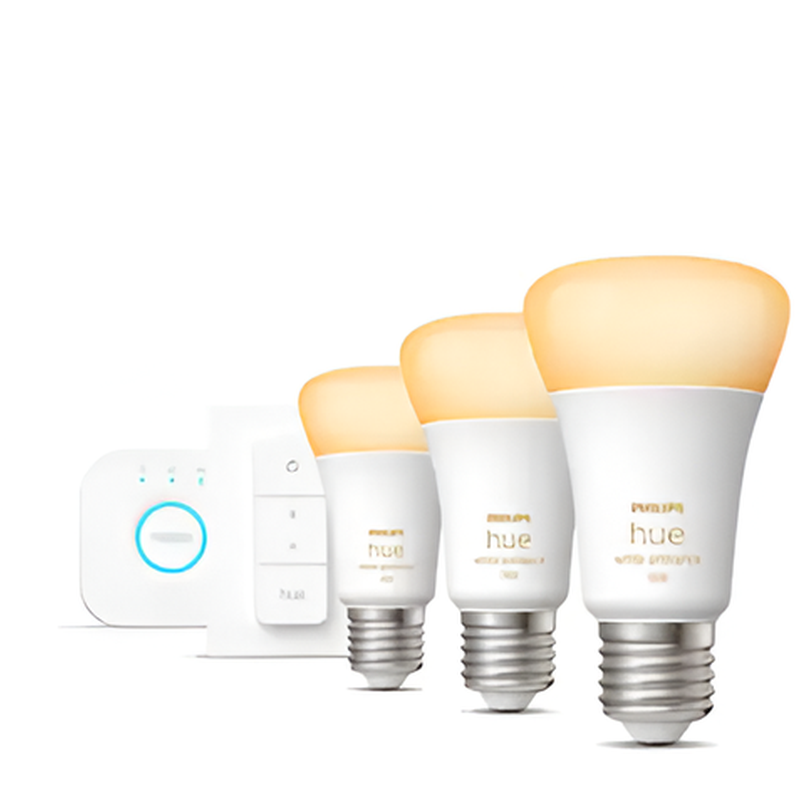 PHILIPS LIGHTING Σύστημα Έξυπνου Φωτισμού Philips Hue White Ambiance E27 Starter Kit 3 τμχ Διακόπτης Hue Dimmer Switch - Λευκό