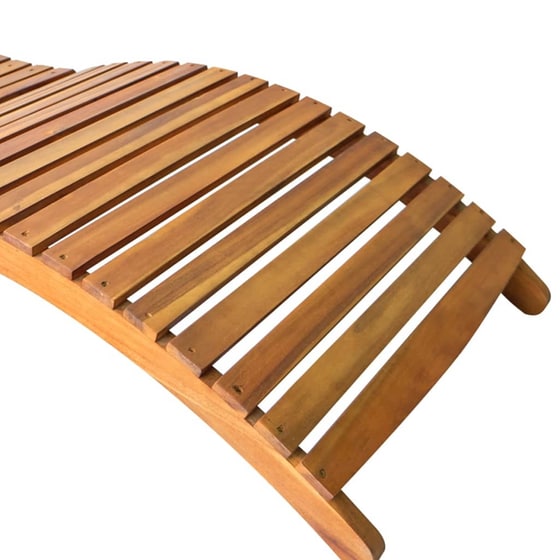 Ξαπλώστρα VidaXL από Μασίφ Ξύλο Ακακίας 184x55x64 cm - Πράσινη image 4