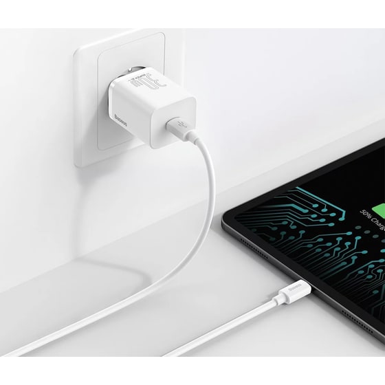 Φορτιστής Πρίζας Baseus Ccsup-j02 Super Si Usb-C 30W - White image 7