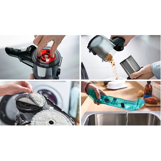 BOSCH Unlimited 7 ProHygienic Aqua BCS71HYG1 18 V 0.3 L Λευκή Σκούπα Stick image 12