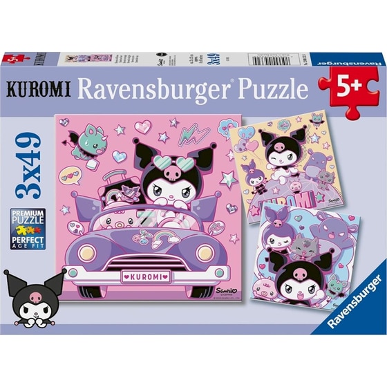 Παιδικό Παζλ Ravensburger Kuromi on Tour (3x49 Κομμάτια) image 0