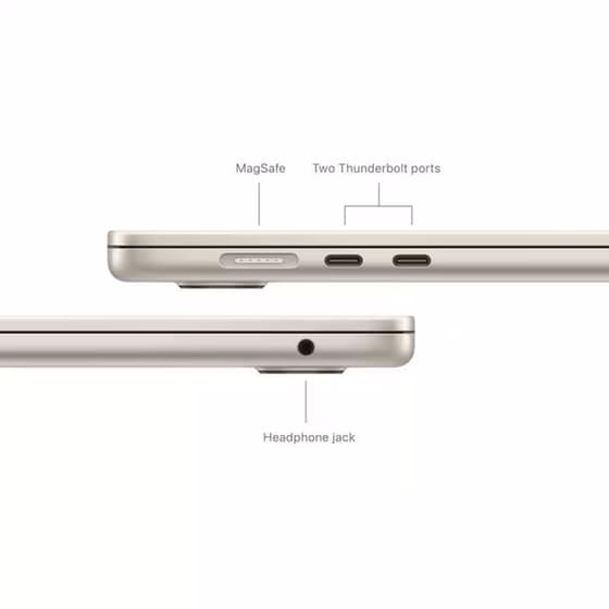 Apple MacBook Air with M3 Chip 15.3''QHD (Apple M3/16GB/256GB SSD/MacOs) Starlight image 6