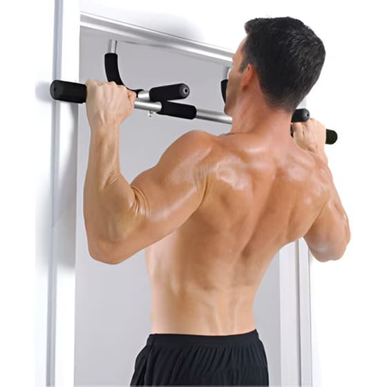 Μονόζυγο & Δίζυγο Πόρτας Iron Gym Πολλαπλών Λαβών 60 - 85 cm - Μαύρο image 2