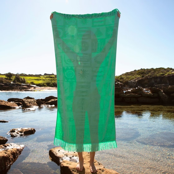 Πετσέτα Θαλάσσης SunnyLife x Daimon Downey Luxe 90 x 175 cm - Πράσινη image 7