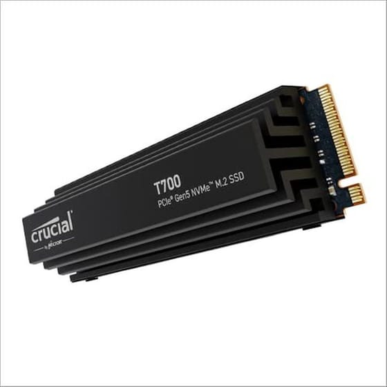Εσωτερικός Σκληρός Δίσκος SSD Crucial T700 4TB M.2 NVMe PCI Express 5.0 με Heatsink image 1