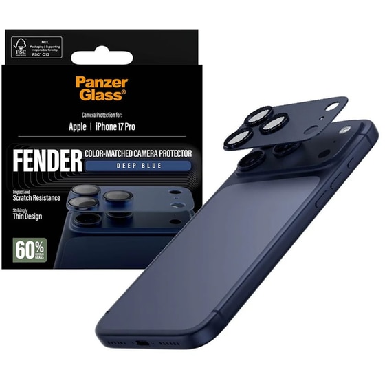 Προστατευτικό καμερών Apple iPhone 17 Pro - PanzerGlass Fender Camera Protector - Deep Blue image 4