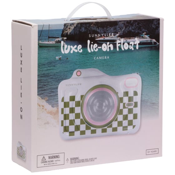 Στρώμα Θαλάσσης SunnyLife Luxe Lie-On Float Κάμερα - Πρασινο/Λευκό image 5