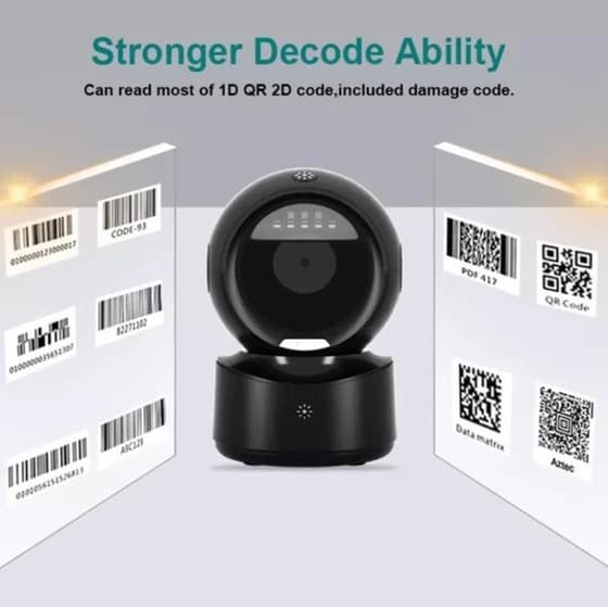 NETUM Scanner Επιτραπέζιο Hands-Free Omnidirectional Ανάγνωση 2D και QR Barcodes image 4