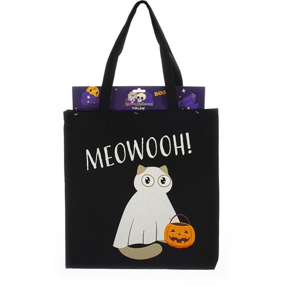 Τσάντα Tote Tri-Coastal με Glitter Cat Ghost image 0