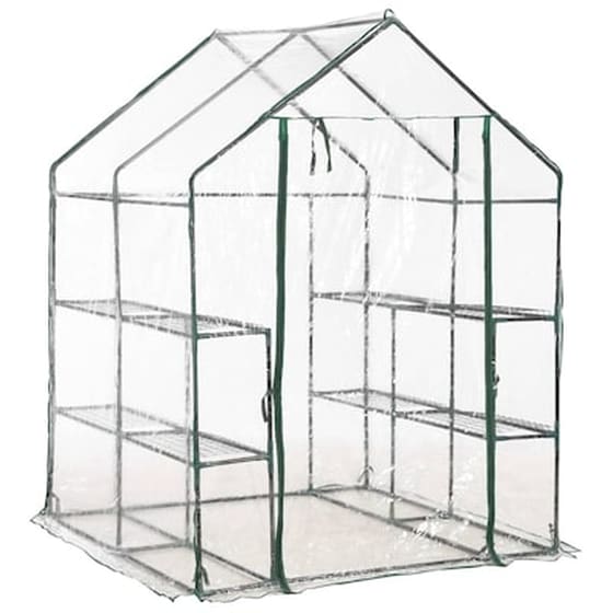 Vidaxl Θερμοκήπιο Με 8 Ράφια 143 X 143 X 195 Εκ. image 3