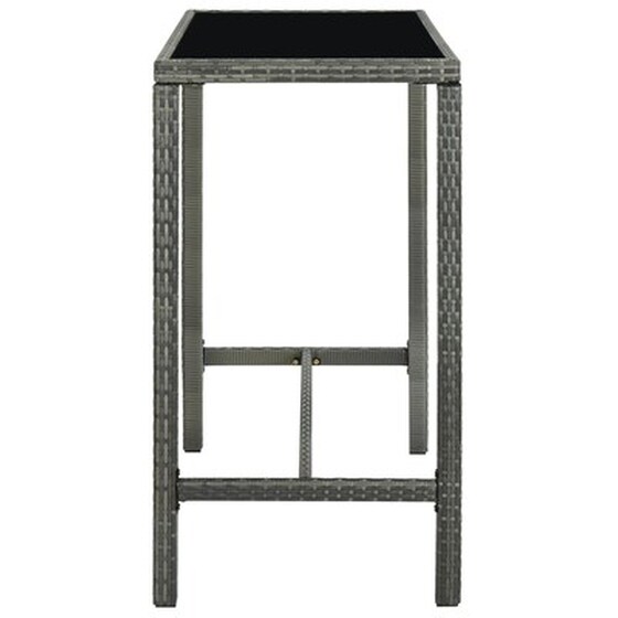 Vidaxl Σετ Επίπλων Μπαρ Κήπου 7 Τεμ. Γκρι Συνθετικό Ρατάν Με Μαξιλάρια image 4