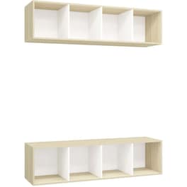 Έπιπλα Τηλεόρασης VidaXL Μοριοσανίδα 2 Τμχ 37x37x142.5cm - Καφέ