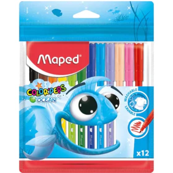 Μαρκαδόροι Maped Λεπτοί&nbsp;Color&nbsp;Peps&nbsp;Ocean&nbsp;12 Τεμάχια image 0