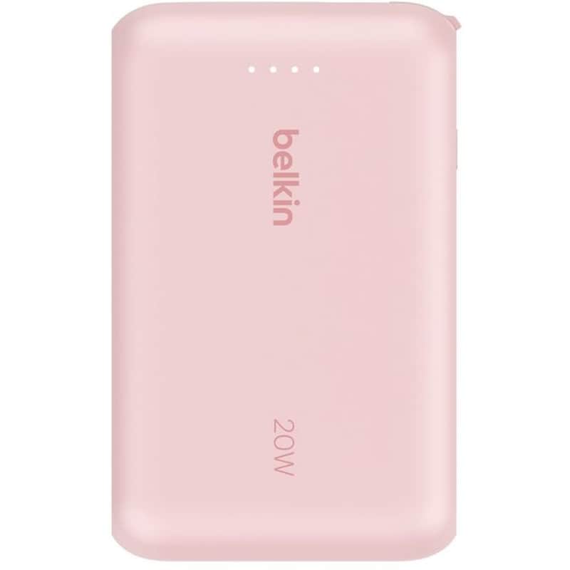Powerbank Belkin BoostCharge 10.000mAh με Ενσωματωμένο Καλώδιο - Pink