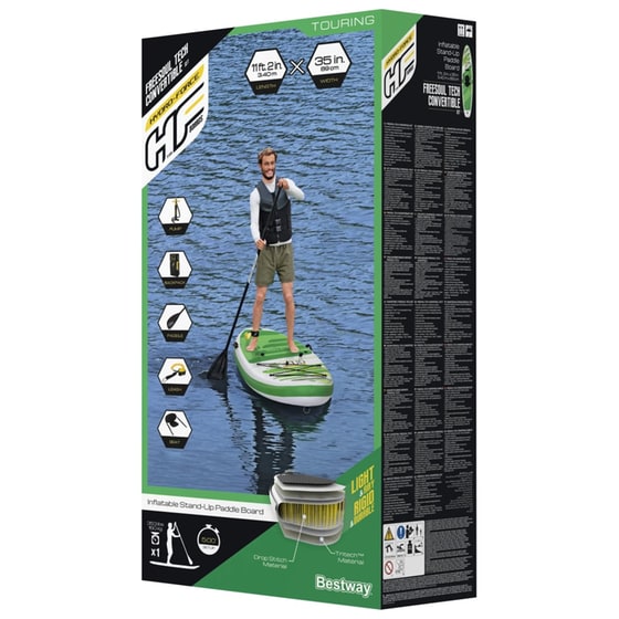 Φουσκωτή Σανίδα SUP Bestway Hydro-Force Freesoul Tech Convertible 340x89cm - Πράσινη image 8