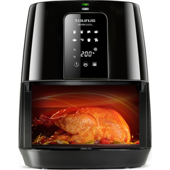 TAURUS AF1300D DIGITAL με Αποσπώμενο Κάδο 1300 W 3.5 L Μαύρο Φριτέζα Αέρος image 1