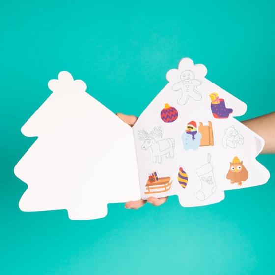 Σημειωματάριο OMY Χριστουγεννιάτικο Δέντρο και Αυτοκόλλητα - (ΟΜΥ-CΑΗ11) image 1