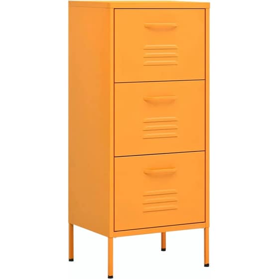 Συρταριέρα Γραφείου VidaXL από Ατσάλι 42.5x35x101.5 cm - Μουσταρδί image 0