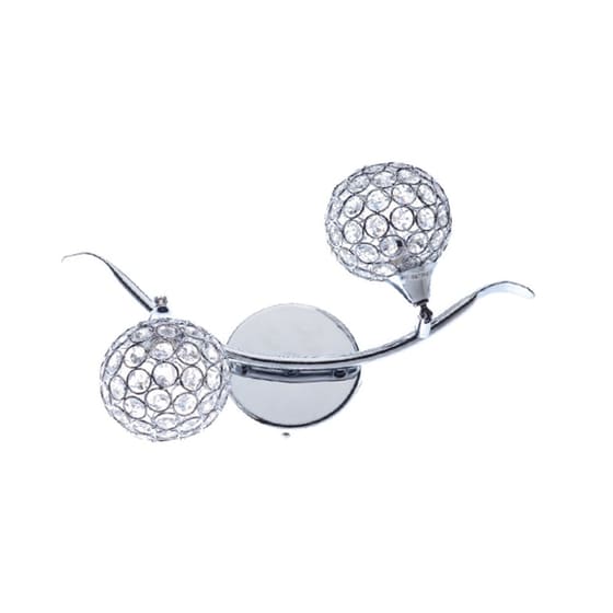 Απλίκα Τοίχου Aca Skylar Ad20120032b Μεταλλική 41x13 cm -Ασημί image 0