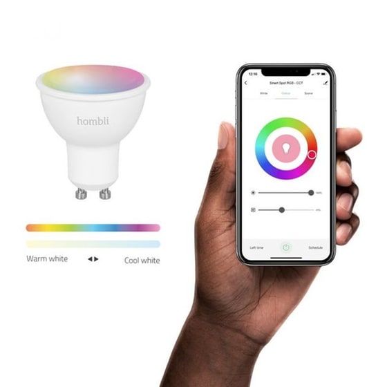 Έξυπνη Λάμπα Hombli Smart GU10 5W RGB Dimmable  2 Τμχ - RGB/Ρυθμιζόμενο Λευκό image 2