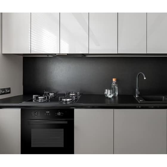 DAVOLINE STAR BIO 0875BL 75 Lt Μαύρο Εντοιχιζόμενος Φούρνος Άνω Πάγκου image 3