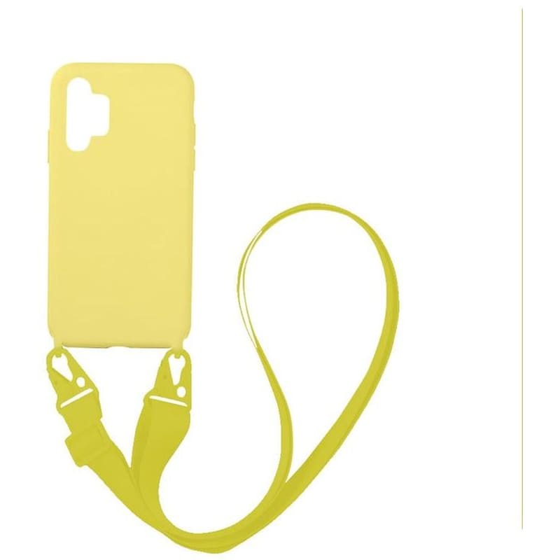 Θήκη Samsung Galaxy A32 4G - Sonique Carryhang Liquid Silicone Strap - Κίτρινο