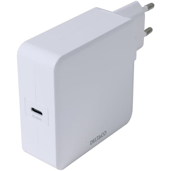 Φορτιστής Πρίζας Deltaco USB-C Wall Charger 1x USB-C 65W - White image 0
