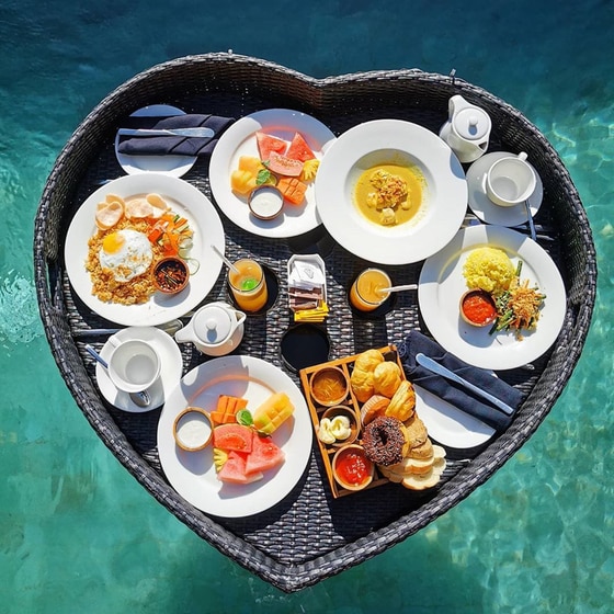 Δίσκος Πισίνας Floating Breakfast 90 cm Καρδιά - Μαύρος image 2