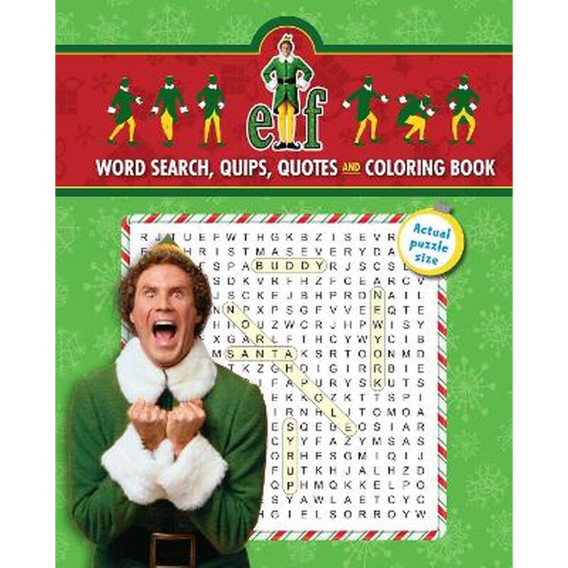Elf Word Search, Quips, Quotes and Coloring Book