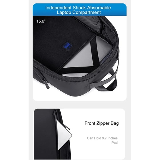 Τσάντα Laptop Arctic Hunter B00554 15.6" Αδιάβροχη - Γκρι image 3