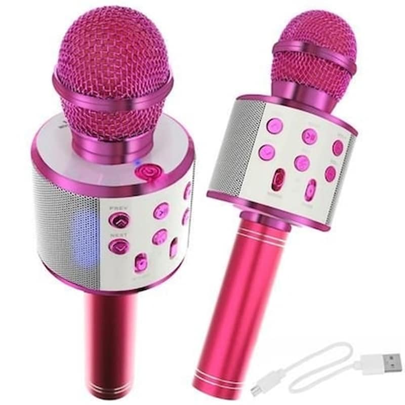 Μικρόφωνο Karaoke Wster Ws-858 Με Ηχείο – Φούξια