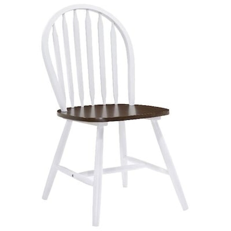 WOODWELL Καρέκλα Woodwell Ξύλινη Σετ 4 Τμχ - Λευκό/Καφέ